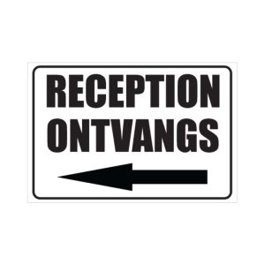 Reception Arrow Sign