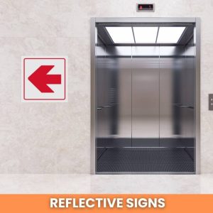 Red Arrow reflective safety sign (FB01REF)