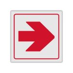 Red Right Arrow reflective safety sign
