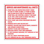 Service Maintenance All Shifts Sign