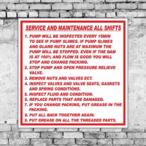 Service Maintenance All Shifts Sign