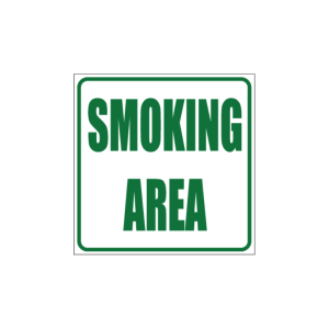 Smoking Area English Sign