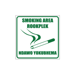 Smoking Area Multilingual Sign