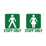 Staff Only Male and Female Business Sign