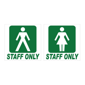 Staff Only Male and Female Business Sign