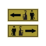 Toilet Arrow Sign