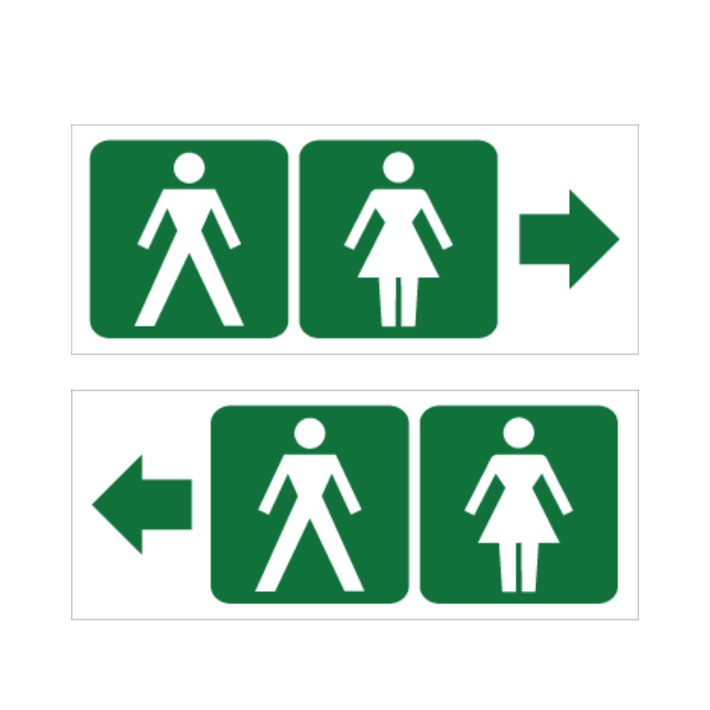 Toilets Arrow Business Sign Toilets Arrow Sign