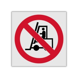 Tractors and forklifts prohibited reflective safety sign (PV10REF)