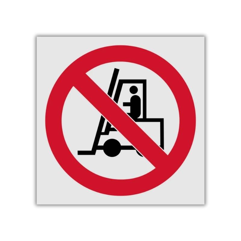 Tractors and forklifts prohibited reflective safety sign (PV10REF) Tractors and forklifts prohibited reflective safety sign (PV10REF)