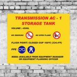 Transmission AC-1 Storage Tank Sign