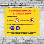 Transmission AC-3 Storage Tank Sign