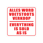 Voetstoots Sign