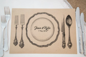 Wedding paper placemats