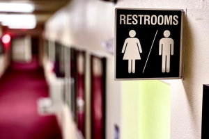 toilets and restrooms business signs