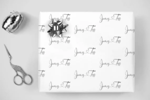 wedding custom printed gift wrapping paper