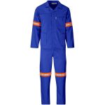 ROYAL BLUE Trade Polycotton Conti Suit - Reflective Arms & Legs - Orange Tape