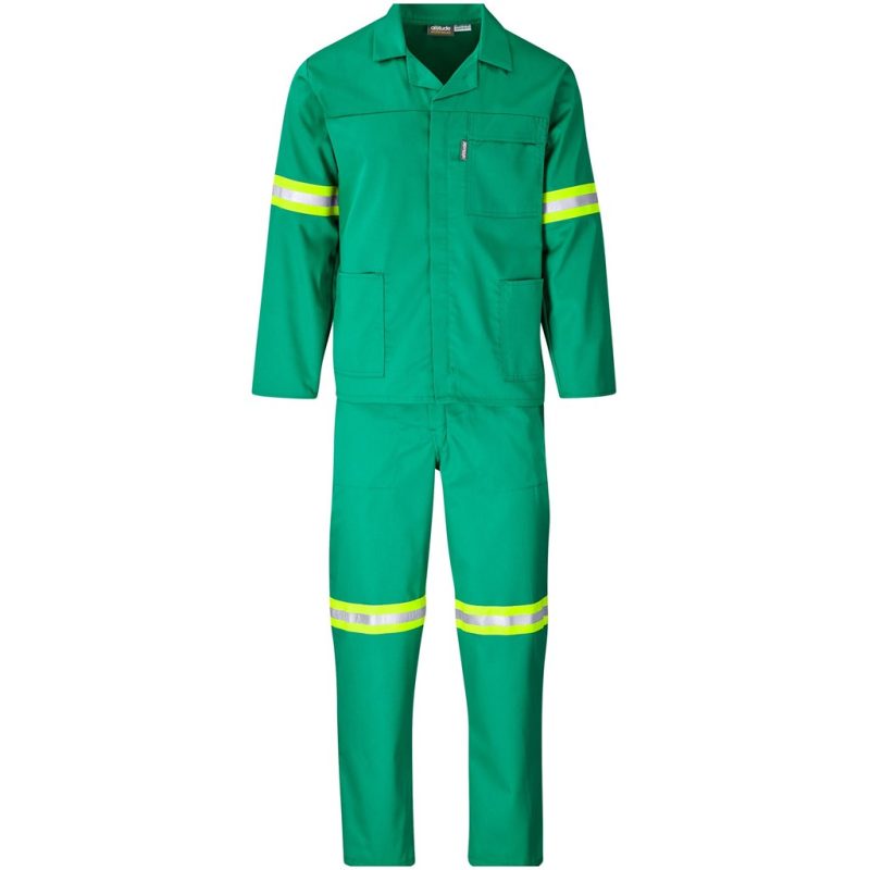 GREEN Trade Polycotton Conti Suit - Reflective Arms