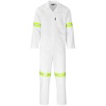 WHITE Trade Polycotton Conti Suit - Reflective Arms