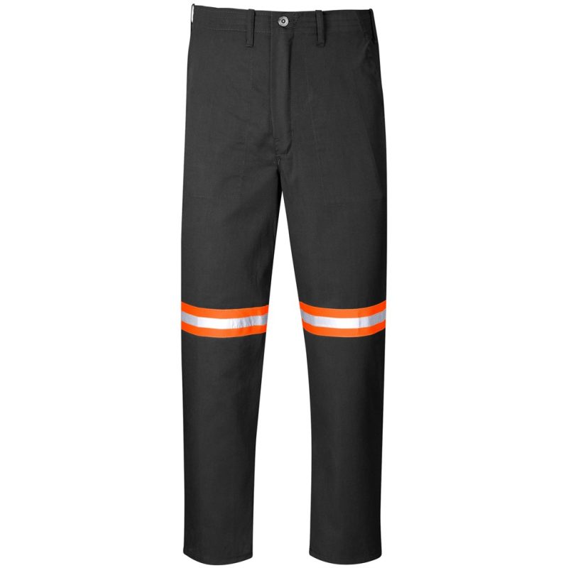 BLACK Trade Polycotton Pants - Reflective Legs - Orange Tape