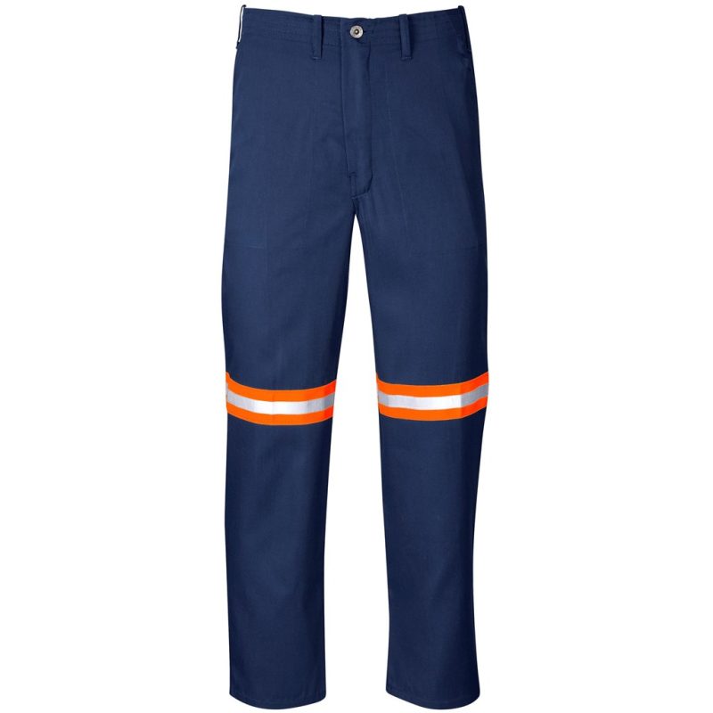 NAVY Trade Polycotton Pants - Reflective Legs - Orange Tape