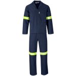 NAVY Technician 100% Cotton Conti Suit - Reflective Arms & Legs - Yellow Tape