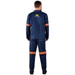 Cast Premium 100% Cotton Denim Jacket - Reflective Arms - Orange Tape