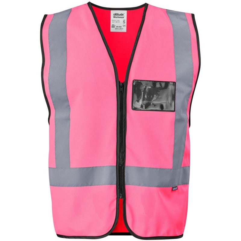 PINK Direction En4 Hi-Viz Reflective Full Zip Vest