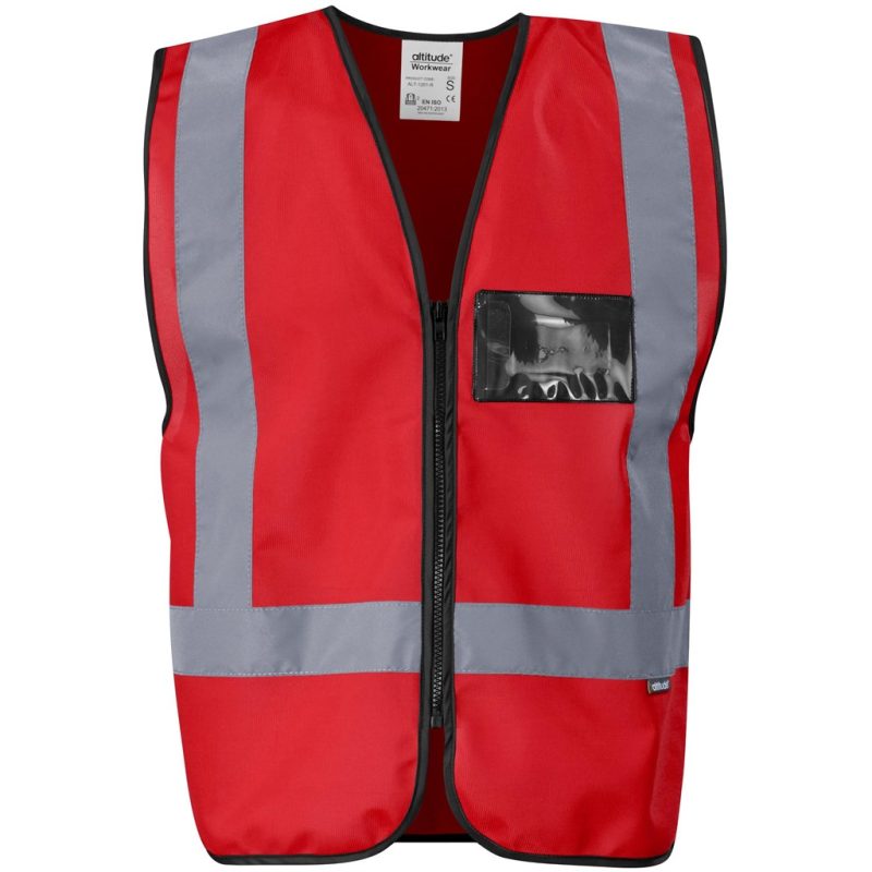RED Direction En4 Hi-Viz Reflective Full Zip Vest