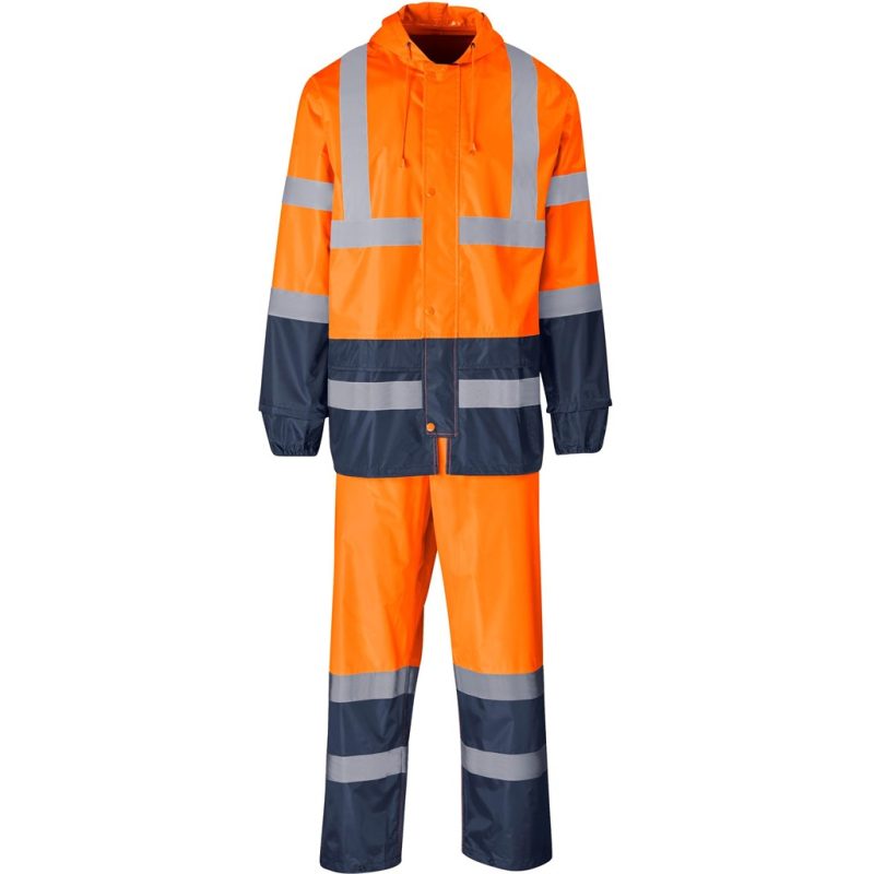 ORANGE Torrent Two-Tone Hi-Viz Ref Polyester/PVC Rainsuit - Orange