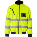YELLOW Techno Padded Hi-Viz Reflective Bunny Jacket