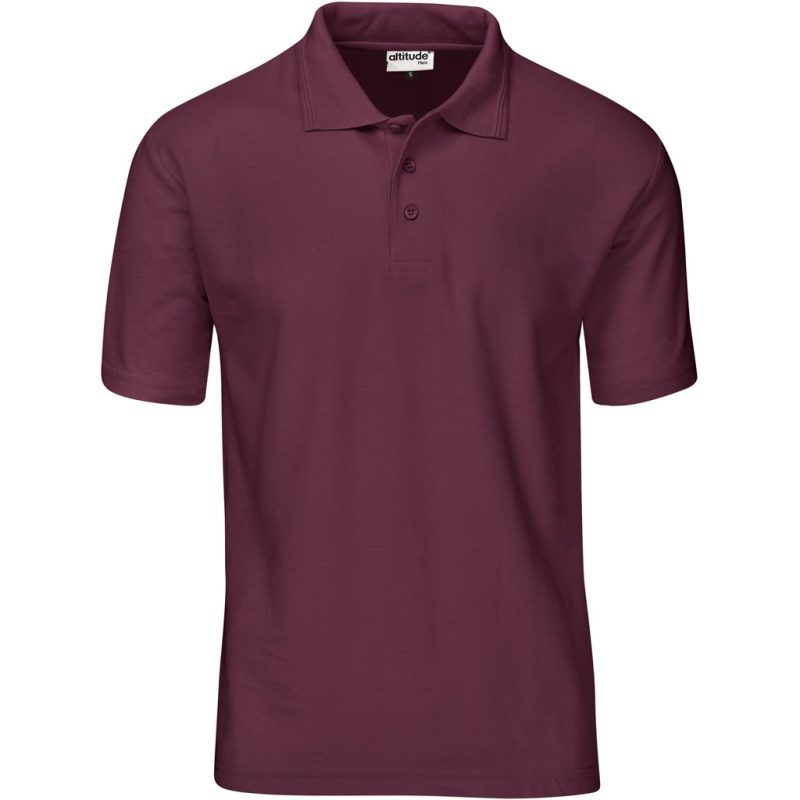 DARK RED Kids Basic Pique Golf Shirt