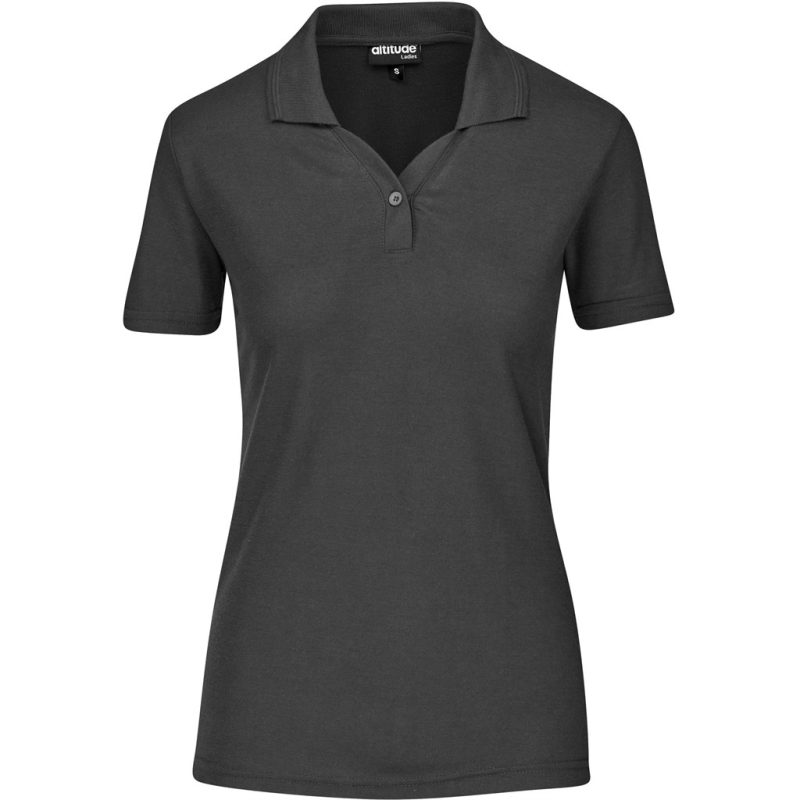 CHARCOAL Ladies Basic Pique Golf Shirt