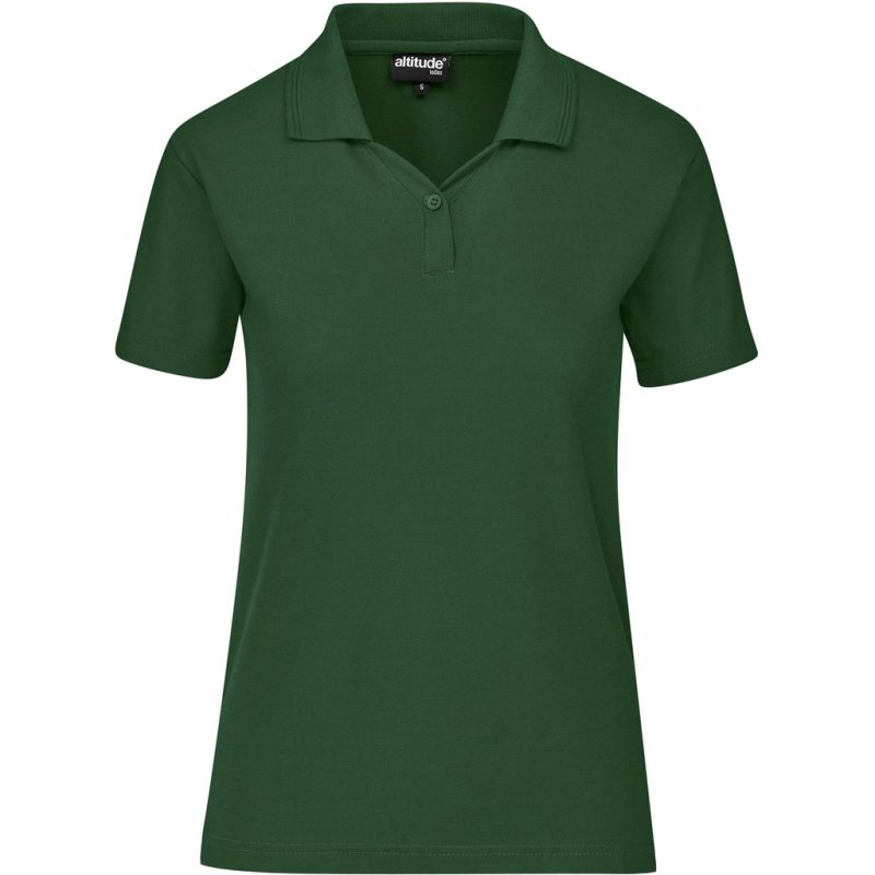 DARK GREEN Ladies Basic Pique Golf Shirt