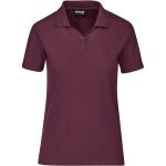 DARK RED Ladies Basic Pique Golf Shirt