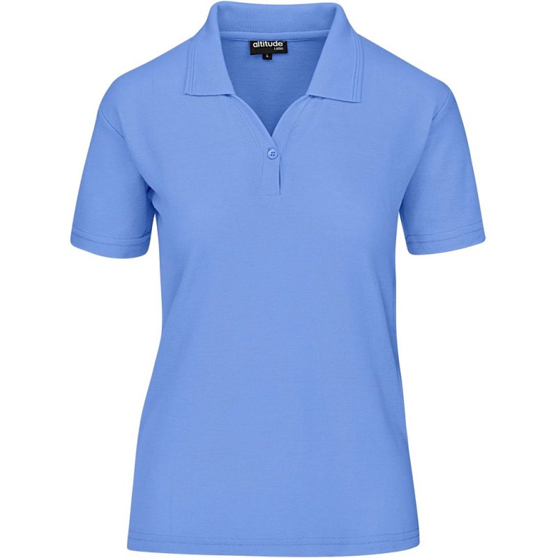 LIGHT BLUE Ladies Basic Pique Golf Shirt