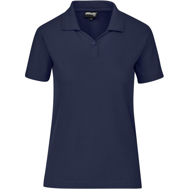NAVY Ladies Basic Pique Golf Shirt