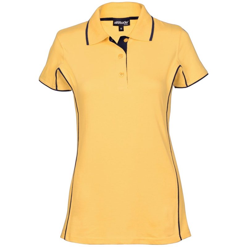 YELLOW Ladies Denver Golf Shirt - Yellow