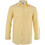 YELLOW Mens Long Sleeve Drew Shirt - Yellow