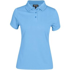 SKY BLUE Ladies Distinct Golf Shirt - Sky Blue