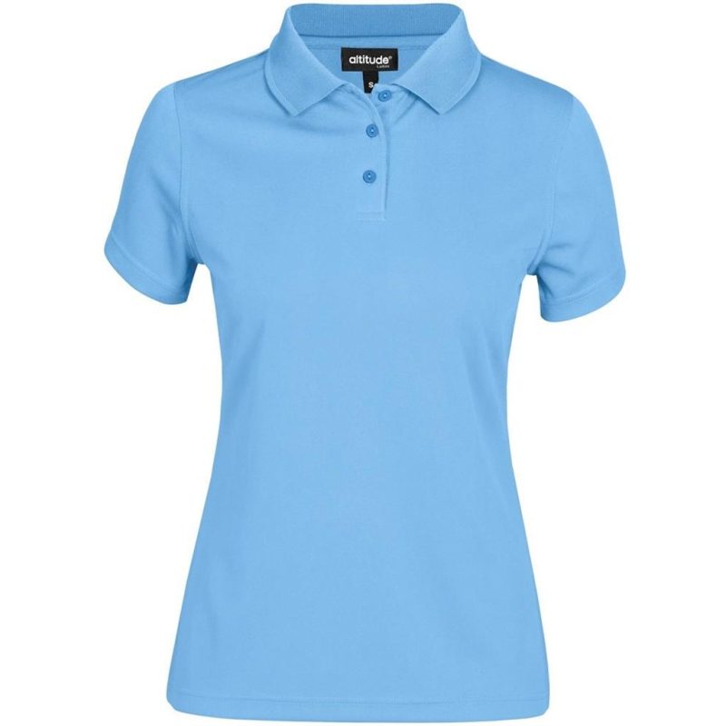 SKY BLUE Ladies Distinct Golf Shirt - Sky Blue