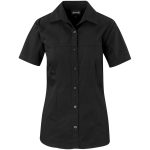 BLACK Ladies Short Sleeve Empire Shirt