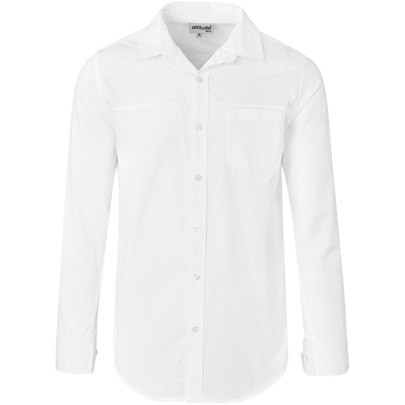 WHITE Mens Long Sleeve Empire Shirt