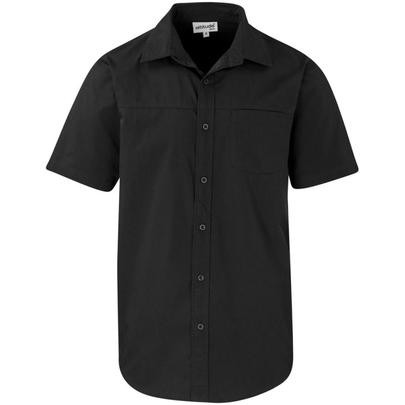 BLACK Mens Short Sleeve Empire Shirt