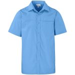 SKY BLUE Mens Short Sleeve Empire Shirt