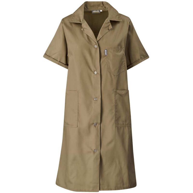 KHAKI Marriot Polycotton Housecoat