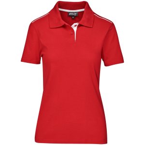 RED Ladies Galway Golf Shirt - Red