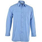 Sky Blue Mens Long Sleeve Harry Casual Shirt - Sky Blue
