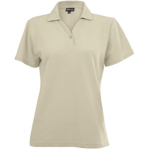 STONE Ladies Melrose Heavyweight Golf Shirt - Stone
