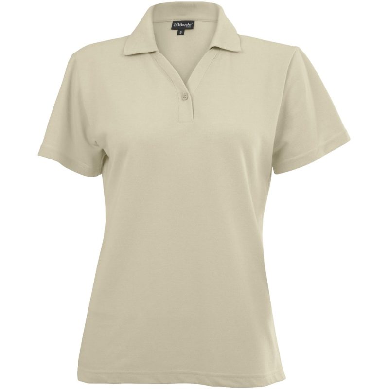 STONE Ladies Melrose Heavyweight Golf Shirt - Stone