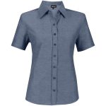 NAVY Ladies Short Sleeve Oxford Shirt - Navy